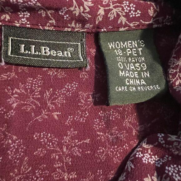 Ll Bean Women’s Maxi Dress 18 Petite Pin tucked Cottage - Picture 4 of 5